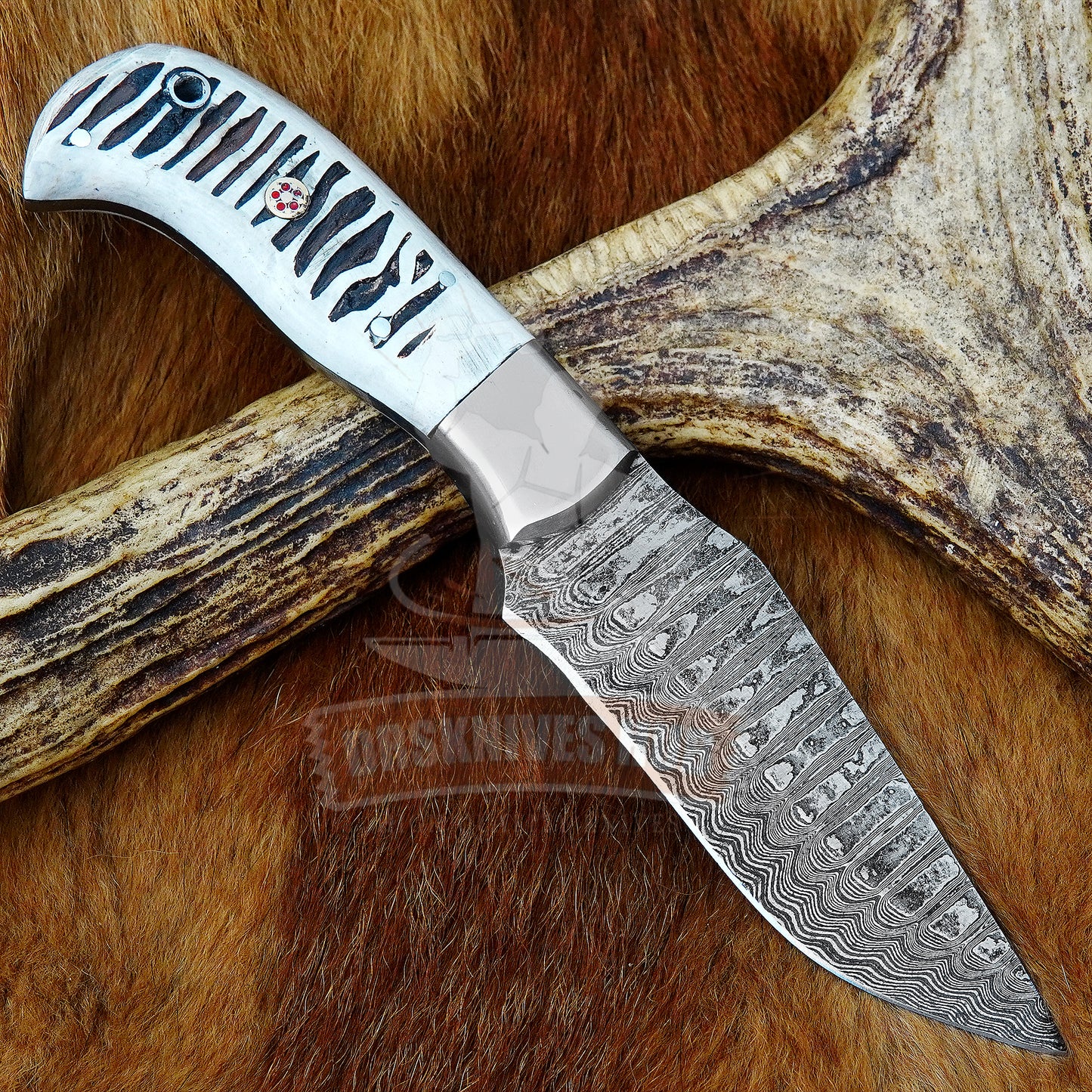Damascus Hunting Knife 10"