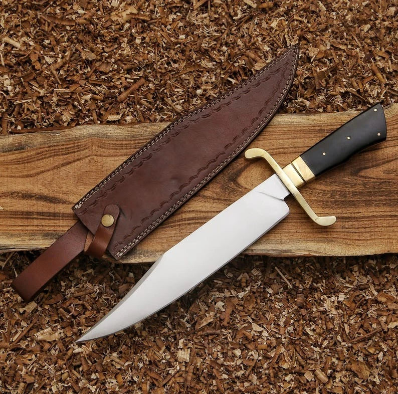 D2 Steel Bowie Knife 16" – Black Micarta Handle | DRSKNIVES HUB