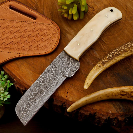 Cowboy Bull Cutter Knife 8" – 512 Layer Bone Handle | DRSKNIVES HUB