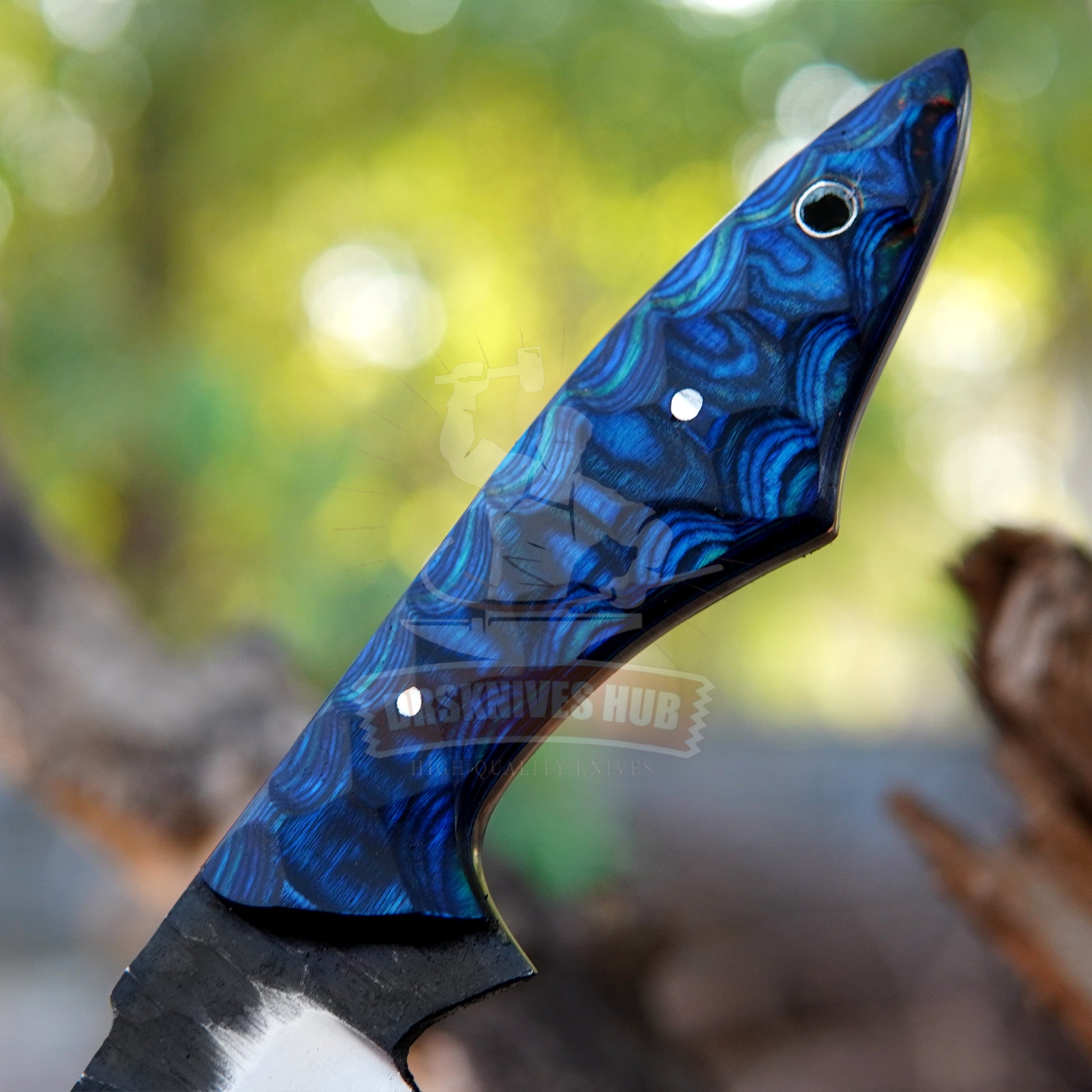 Fixed Blade Tanto Knife 9" – Carbon Steel with Wood Handle | DRSKNIVES HUB