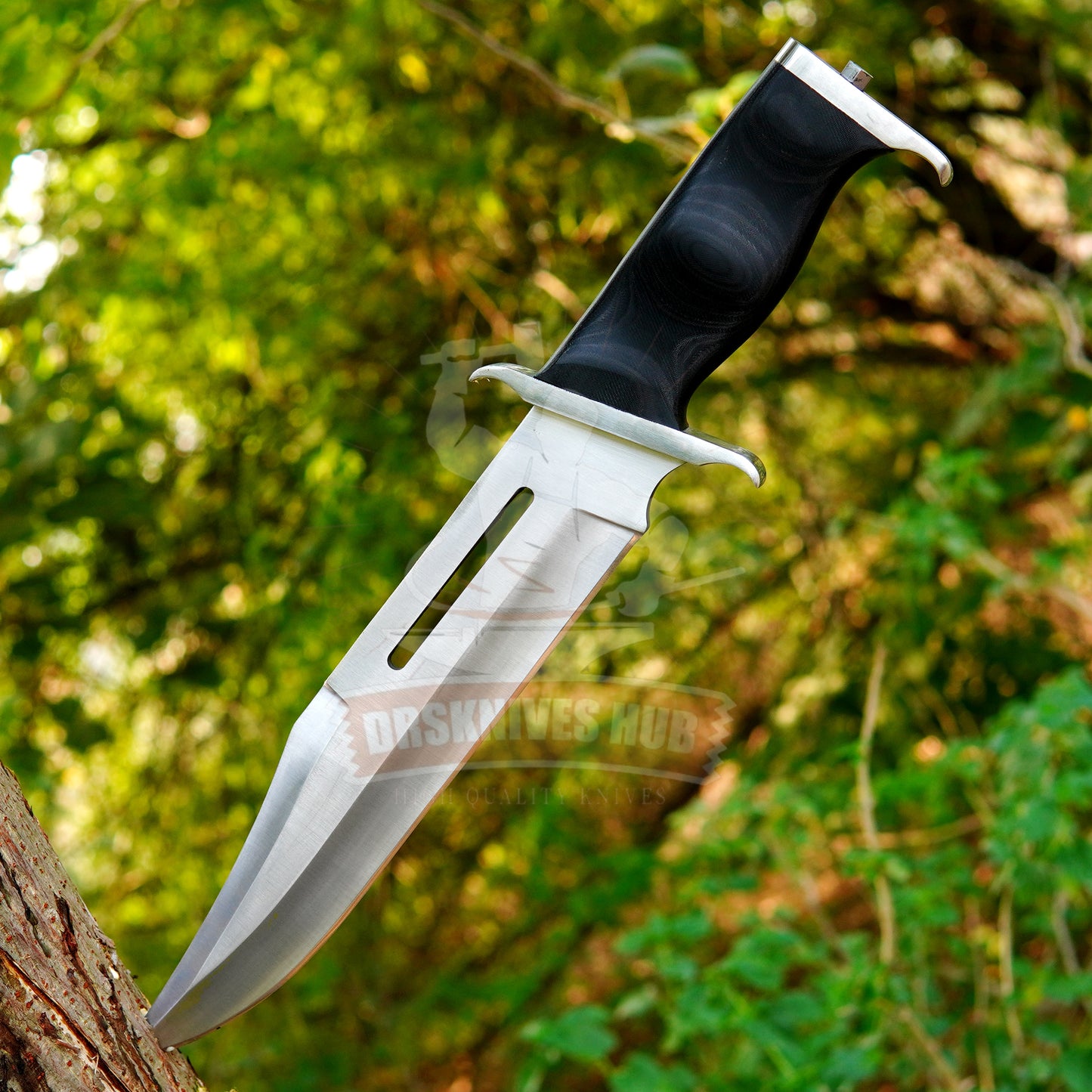 Handcrafted D2 Steel Blade Rambo Knife and  Leather Sheath Bowie Knife | DRSKNIVES HUB