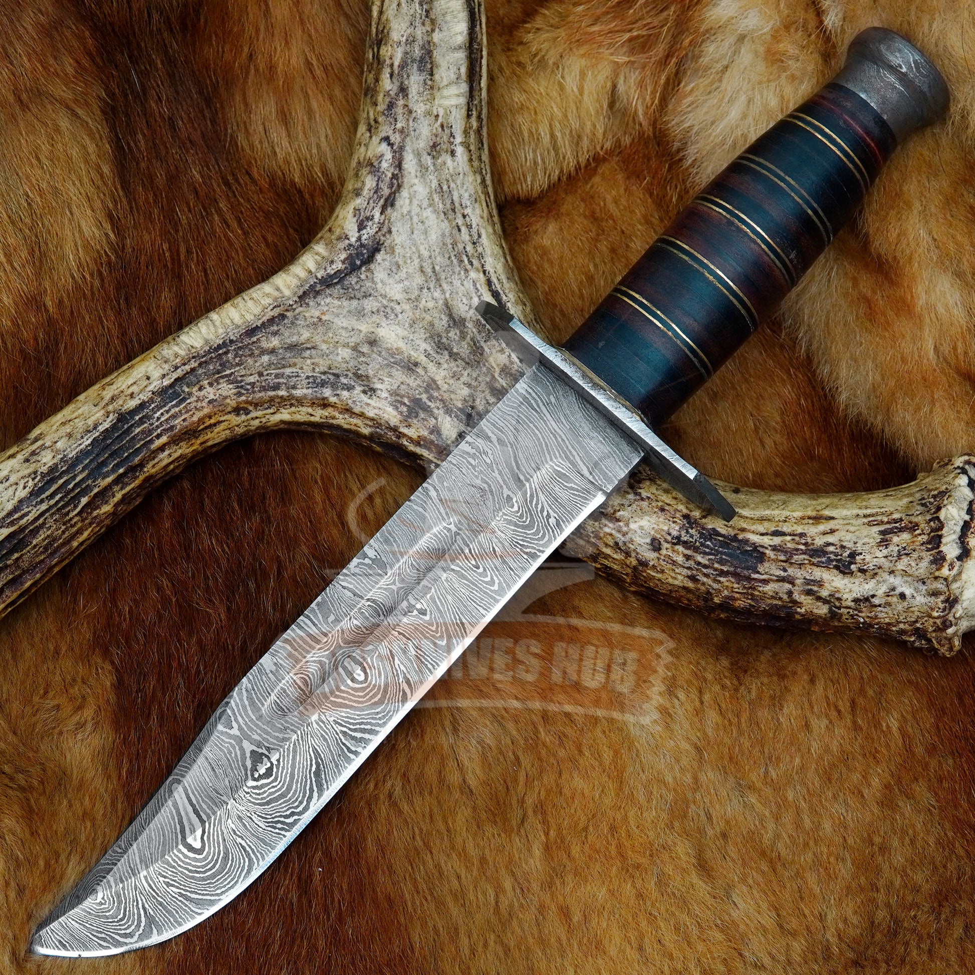 Handmade Damascus Steel Bowie Knife