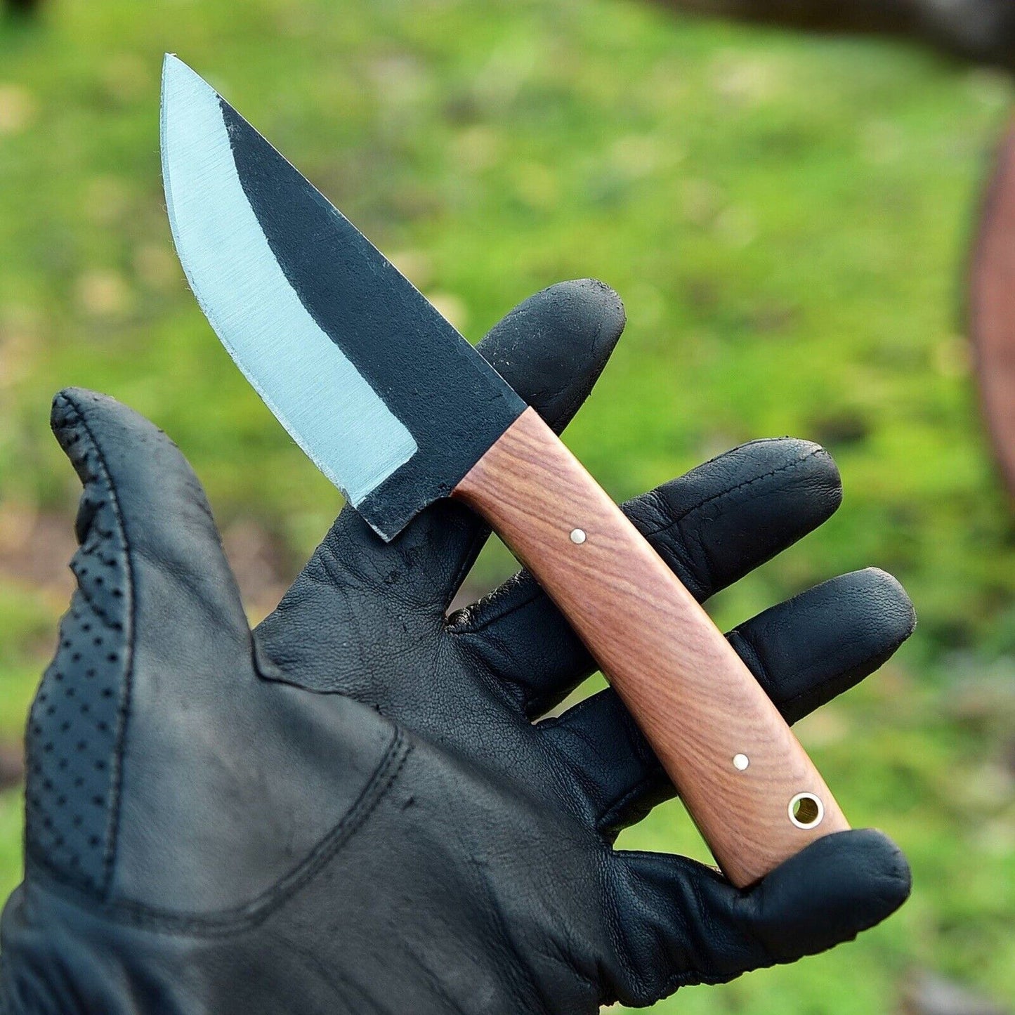 Handmade 1095 High Carbon Steel Fixed Blade Knife Skinner Tactical With Leather Sheath Cover