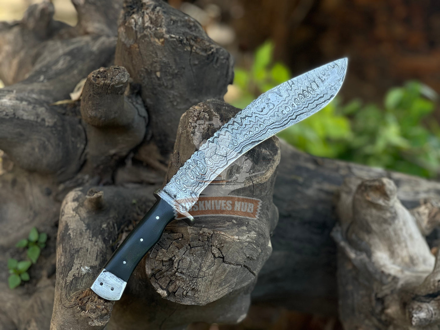 Handcrafted Damascus Steel Kukri Knife | 18" Micarta Handle Camping Knife | DRSKNIVES HUB