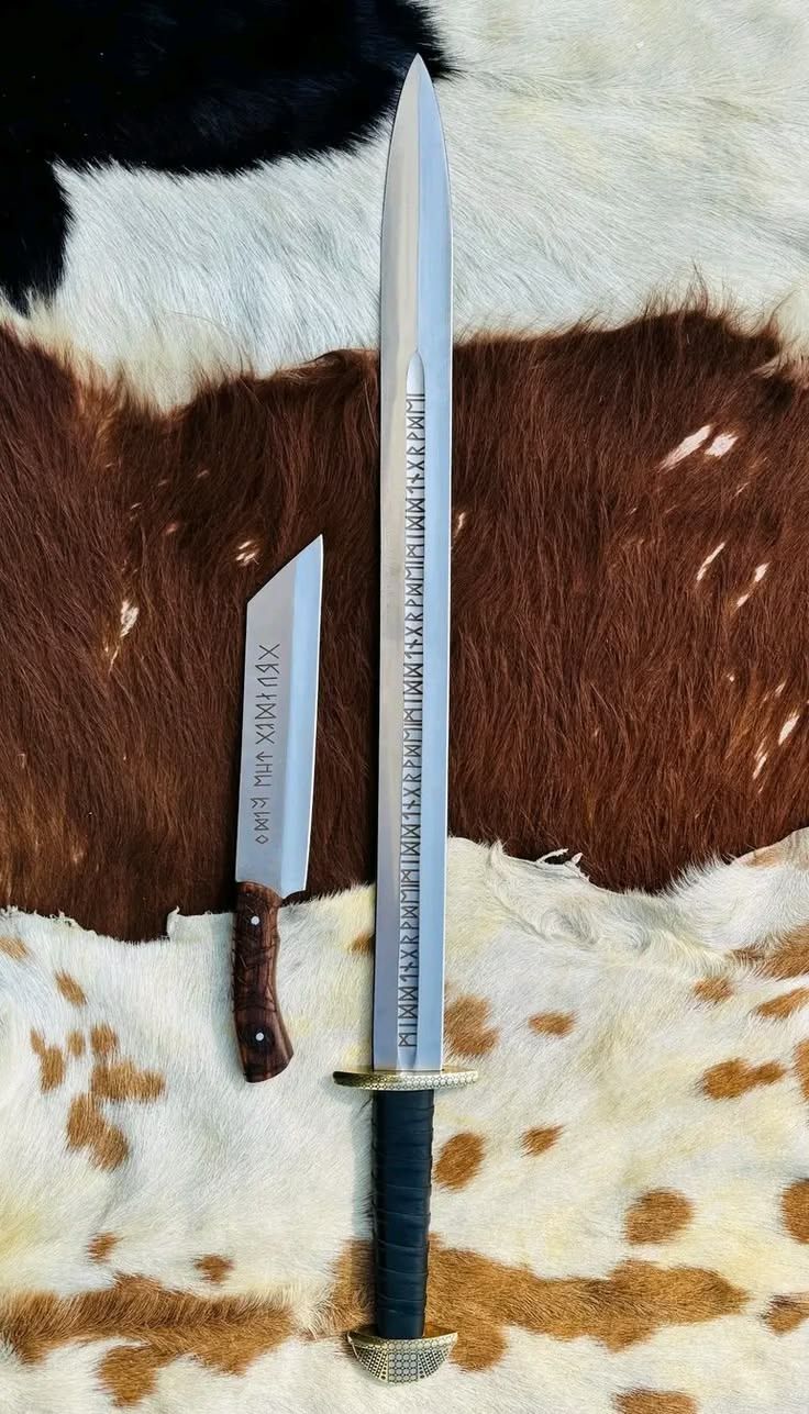 Handmade Sword and Seax Knife Pair DRSKNIVES HUB