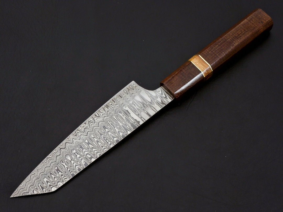 Handmade Damascus Steel Blade 13" Chef Knife Wood Handle