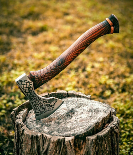 Carbon Steel Handmade Viking Axe Outdoor Camping Axe