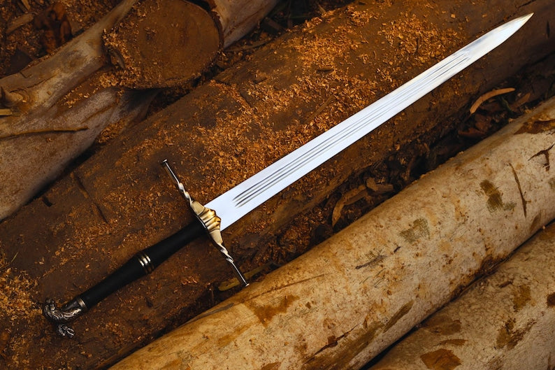 Witcher Sword Handmade Stainless Steel Blade Sword With Leather Sheath Cover