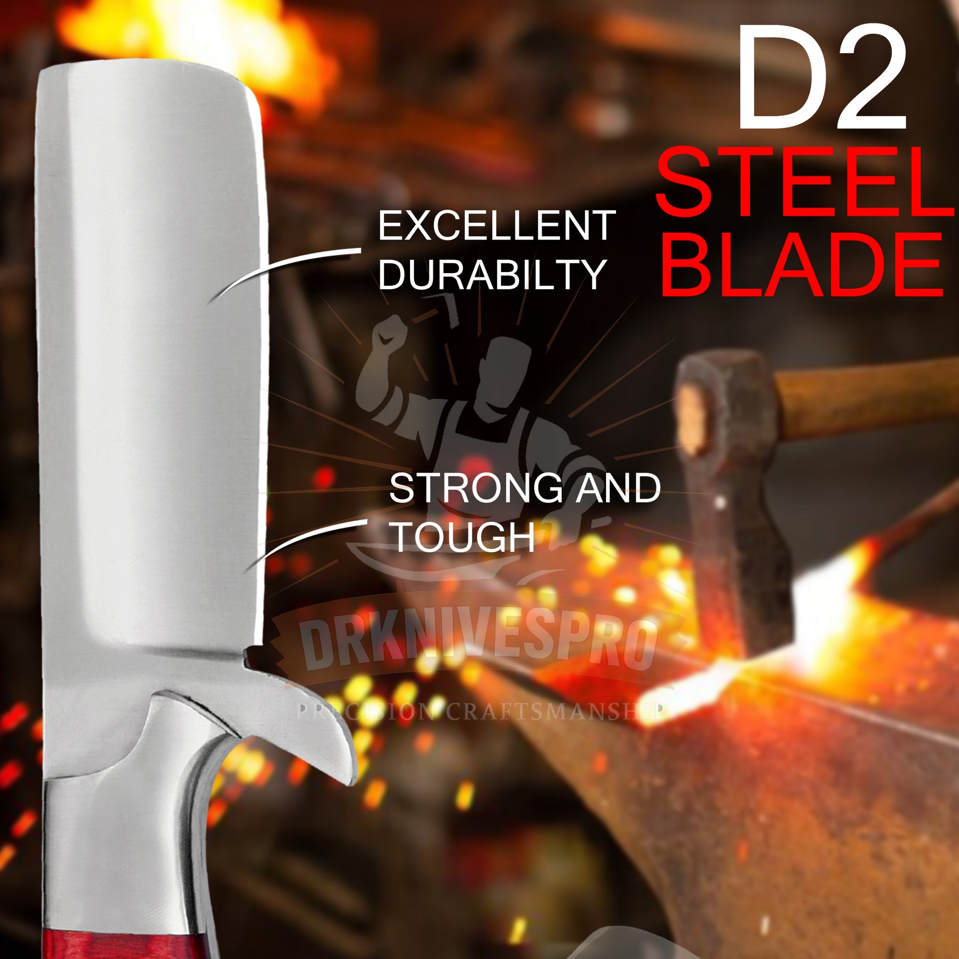 J2 Steel Cowboy Bull Cutter Knife With Leather Sheath | DRSKNIVES HUB