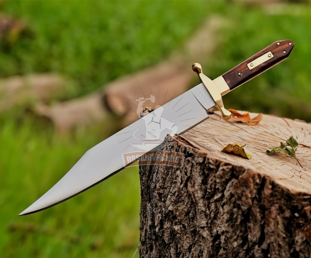 James Bowie Handmade D2 Steel Blade With Leather Sheath Cover
