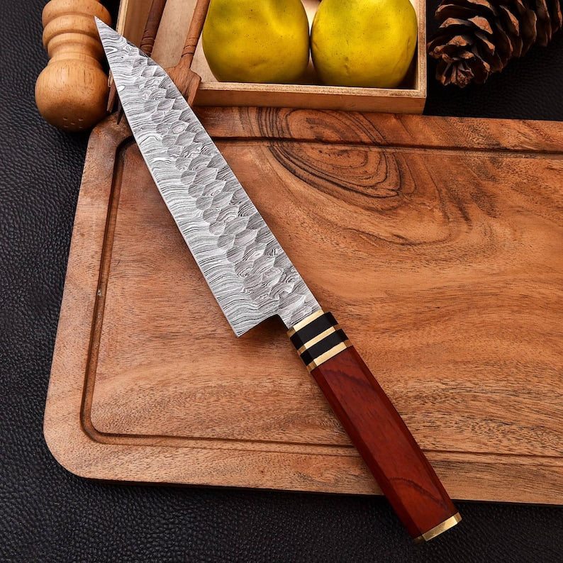 Beautiful Handmade Damascus Steel Blade Chef Knife