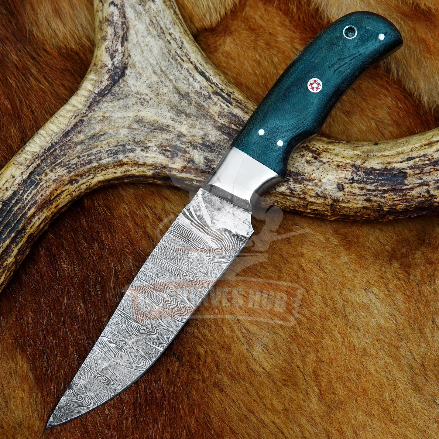 Damascus Hunting Knife 10"