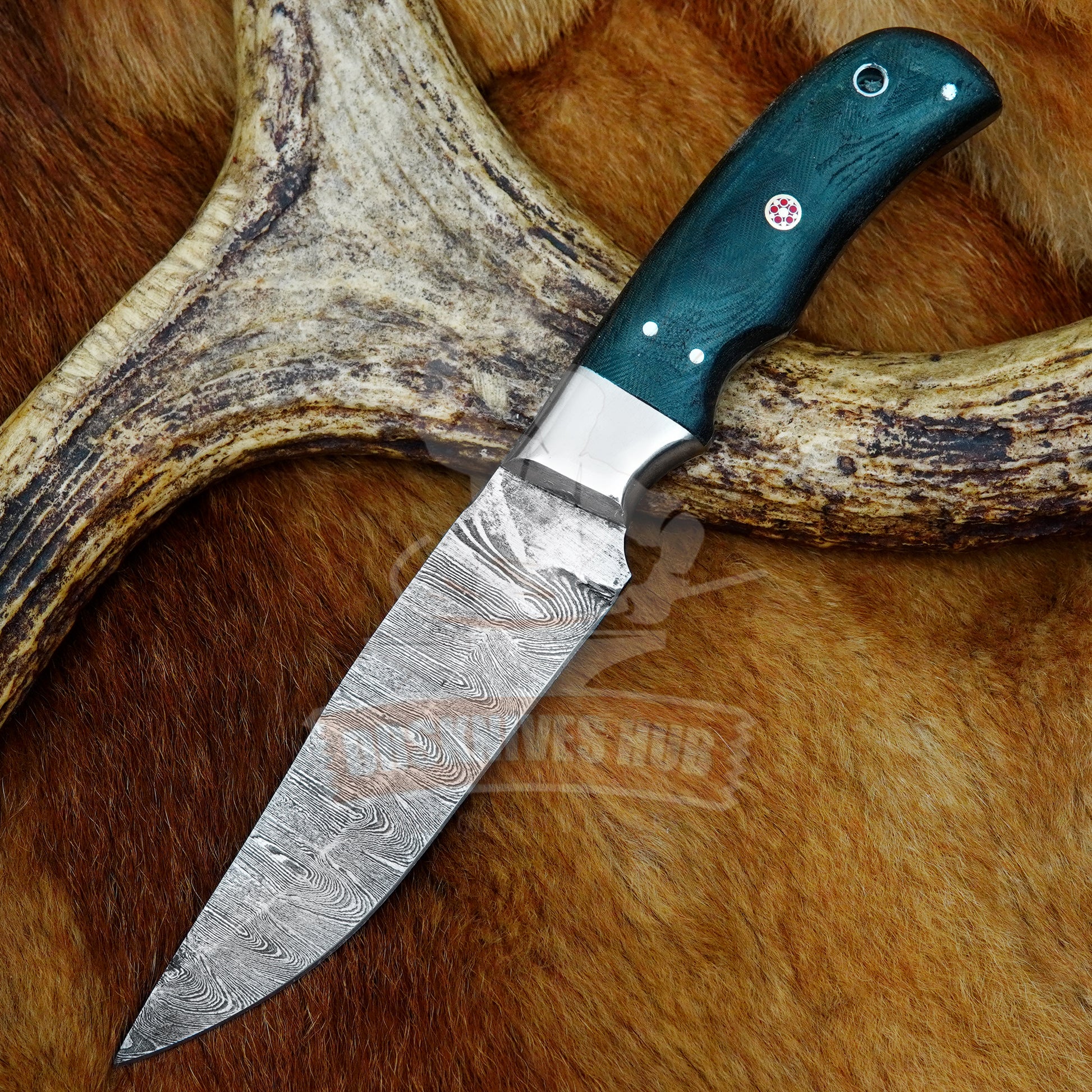 Damascus Hunting Knife 10"