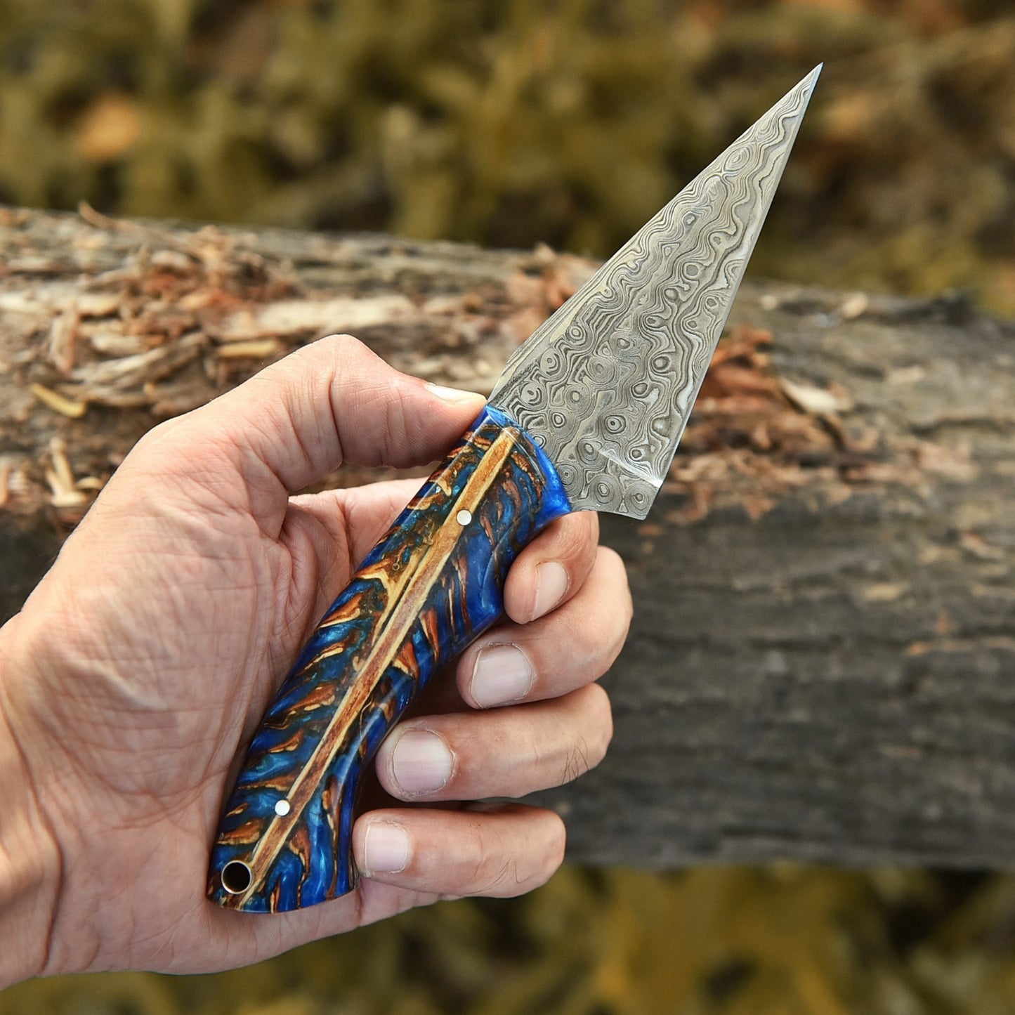 8"inches Handmade Utility Knife With Leather Sheath