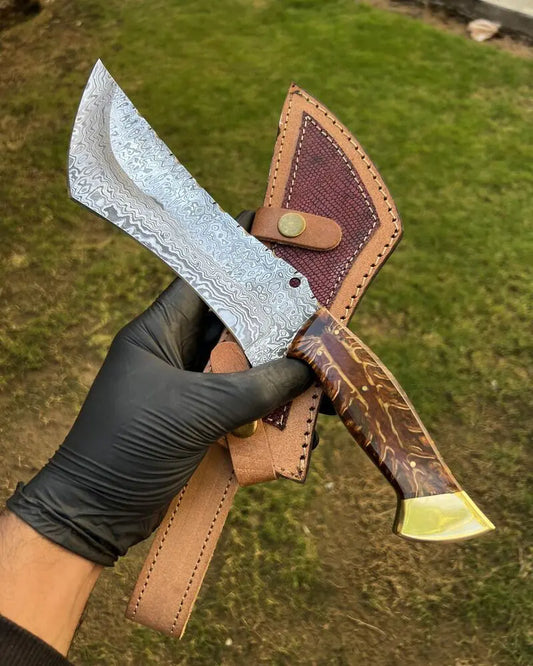 Handcrafted Damascus Fixed Blade Knife