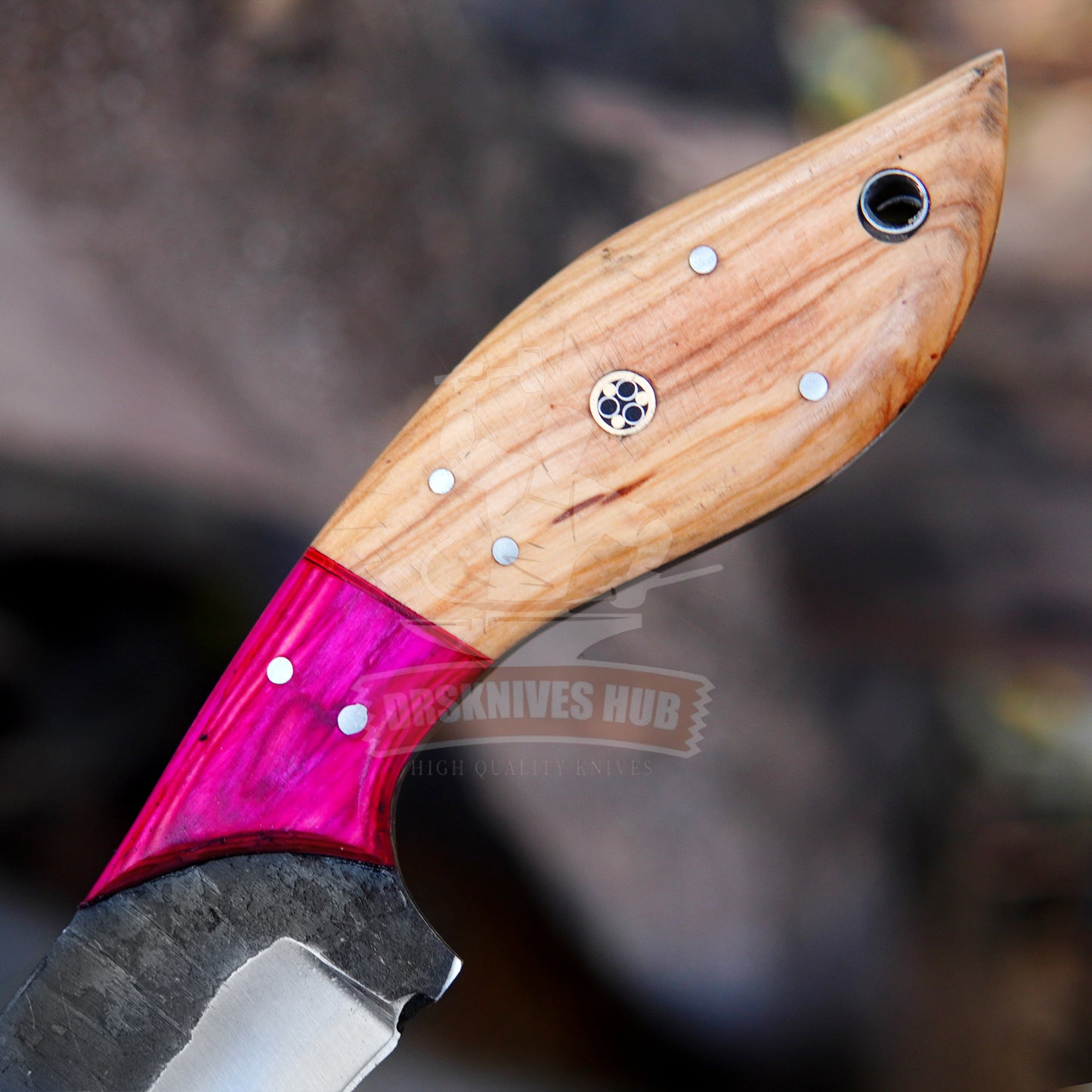 Damascus Skinner Knife – Handmade Hunting Knife | DRSKNIVES HUB