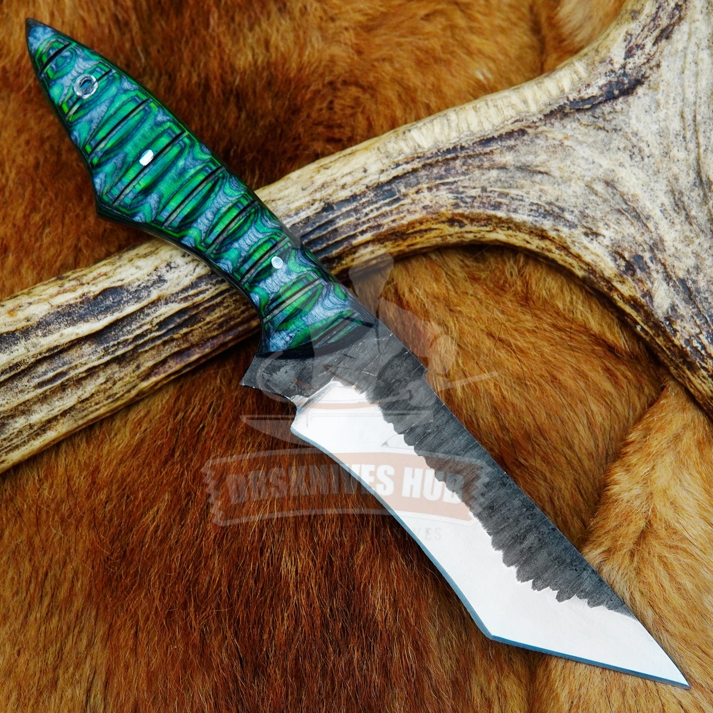 Tanto Knife 9" – Carbon Steel Fixed Blade with Wood Handle | DRSKNIVES HUB