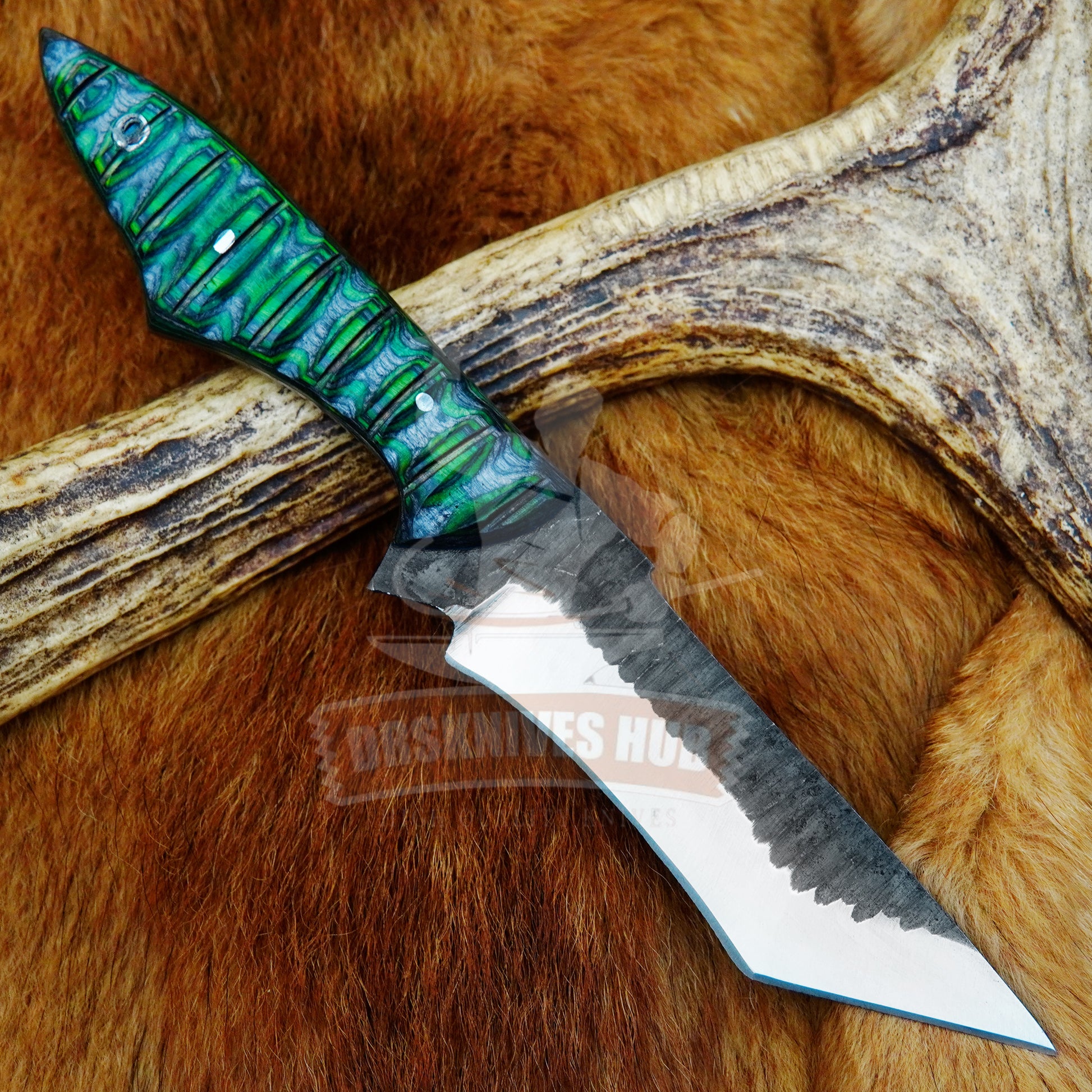 Tanto Knife 9" – Carbon Steel Fixed Blade with Wood Handle | DRSKNIVES HUB