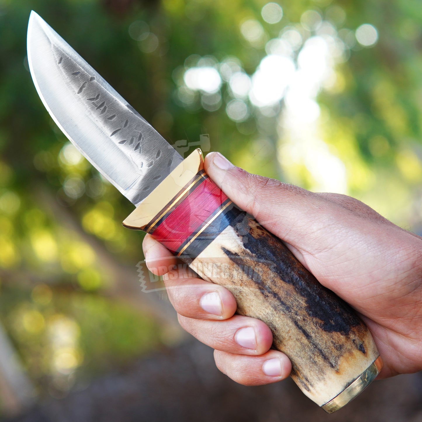 Hunting Knife 10" – Stag Handle Handcrafted Outdoor Knife | DRSKNIVES HUB