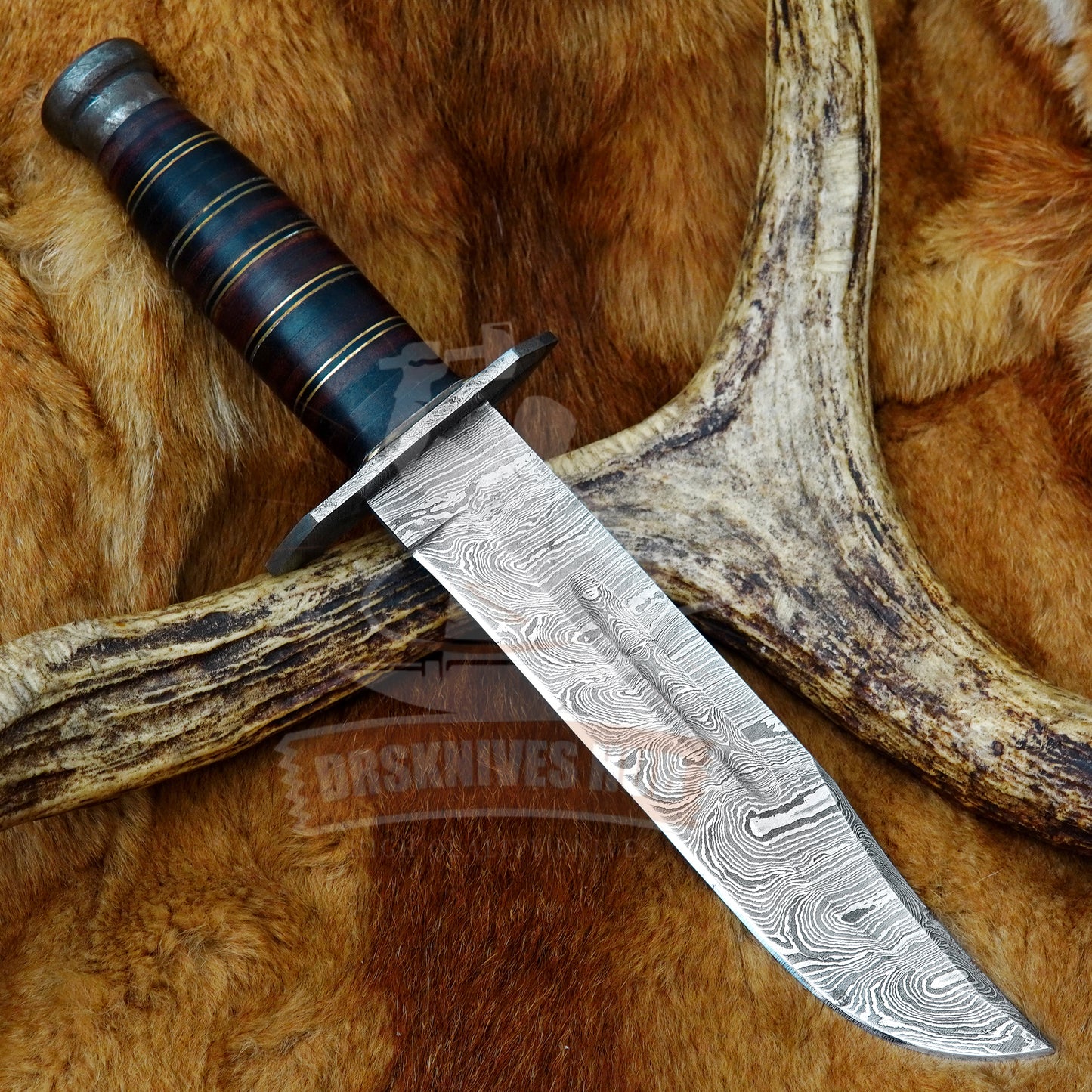 Handmade Damascus Steel Bowie Knife