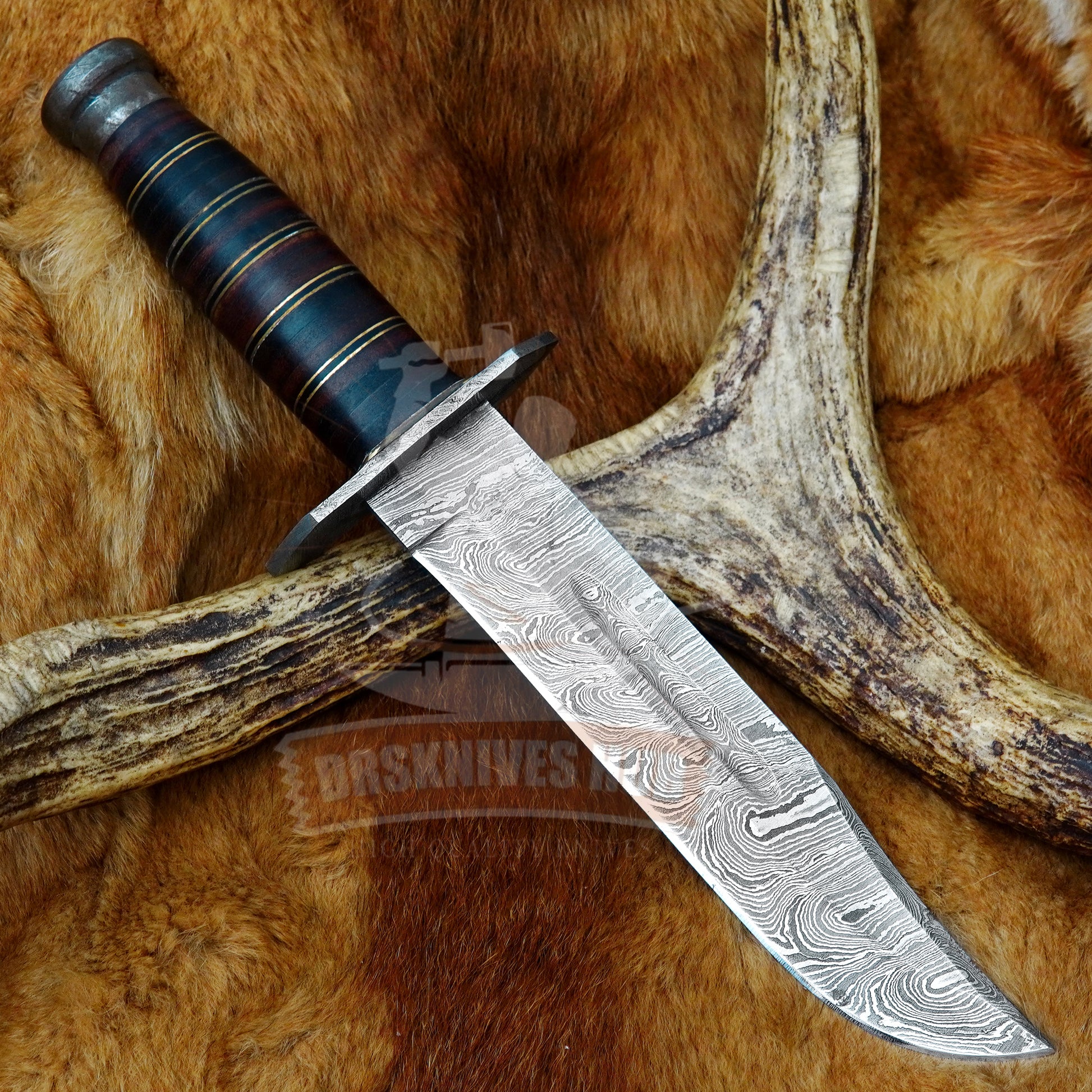 Handmade Damascus Steel Bowie Knife