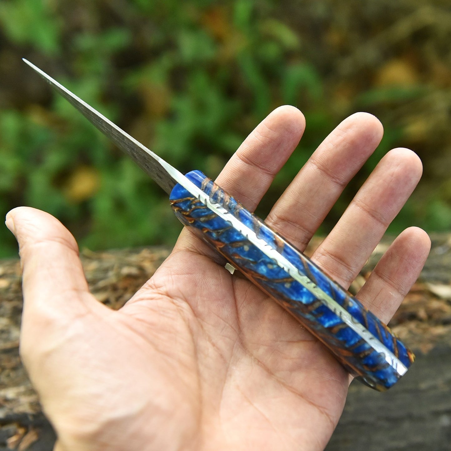 8"inches Handmade Utility Knife With Leather Sheath
