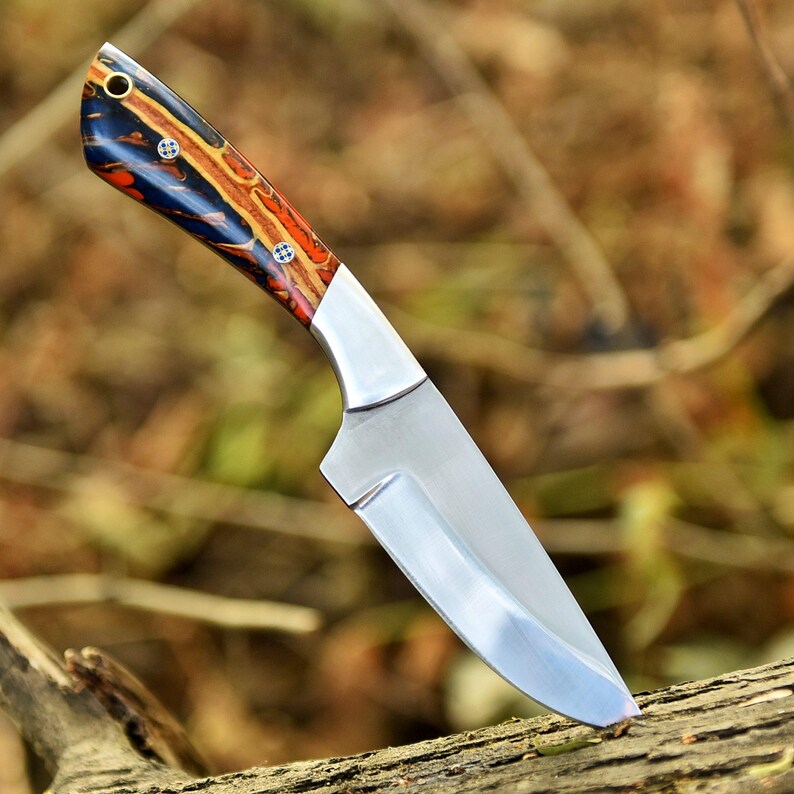 Hand Forged Stainless Steel Skinner knife pincone Handle