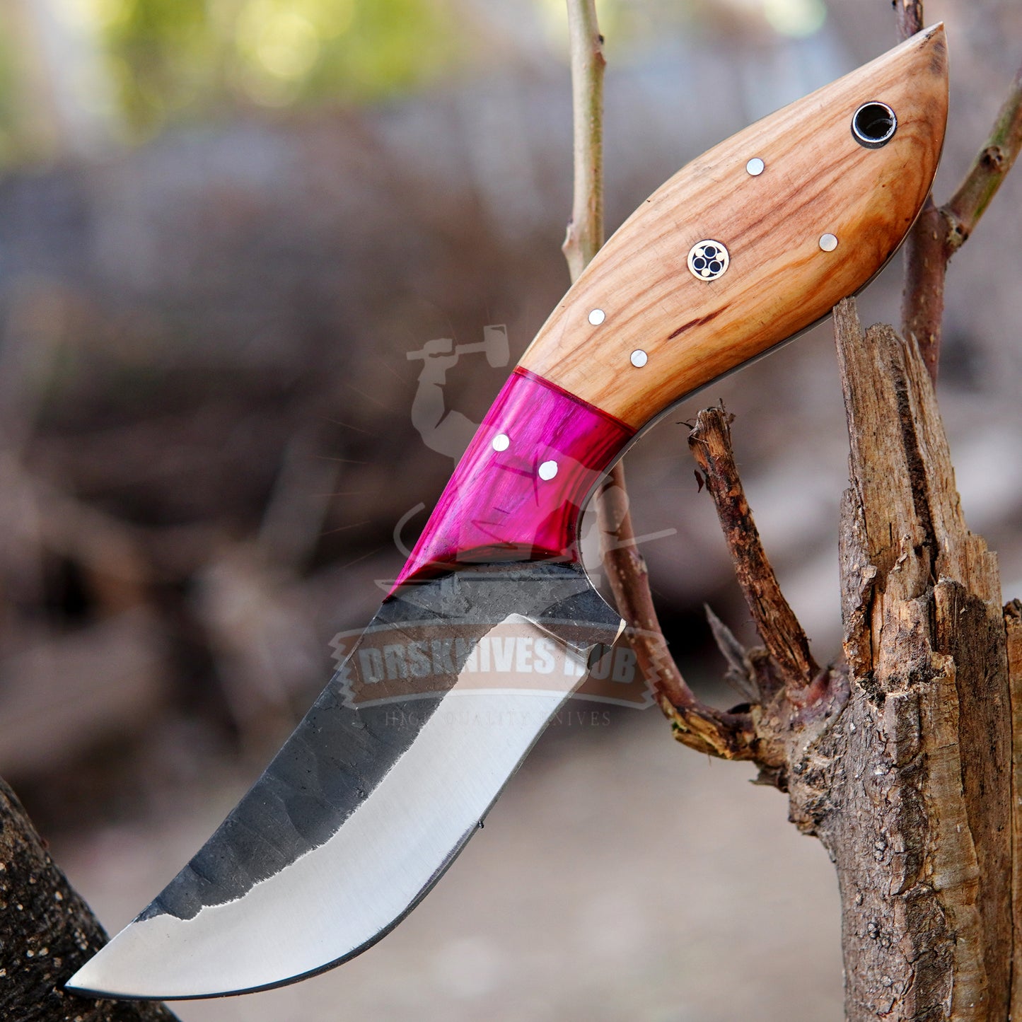 Damascus Skinner Knife – Handmade Hunting Knife | DRSKNIVES HUB