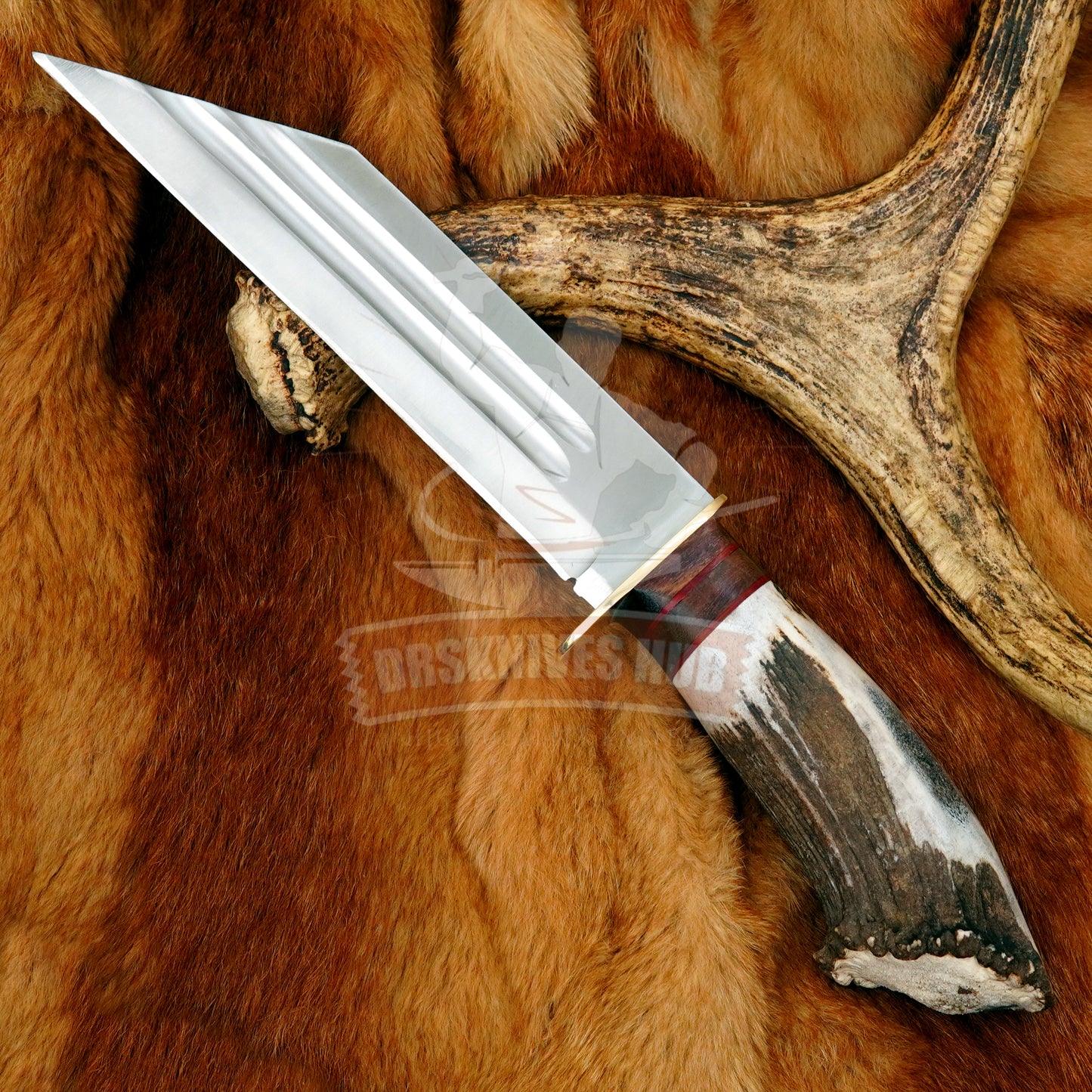 Viking Seax Knife 14" – D2 Steel Antler Handle | DRSKNIVES HUB