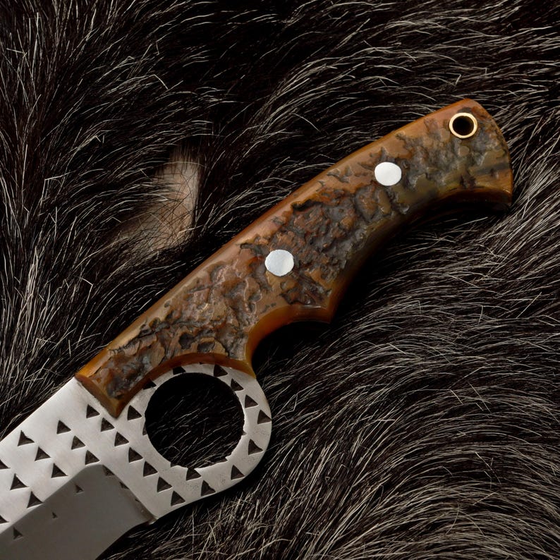 Custom Handmade Damascus Steel Resp Steel Skinner Knife With Leather Sheath Cover