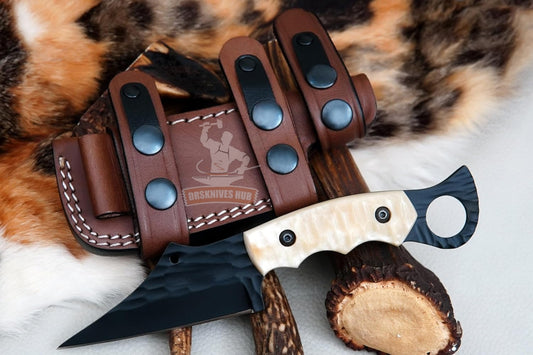 Fixed Blade - Durable EDC Outdoor Knife with Leather Sheath | DRSKNIVES HUB
