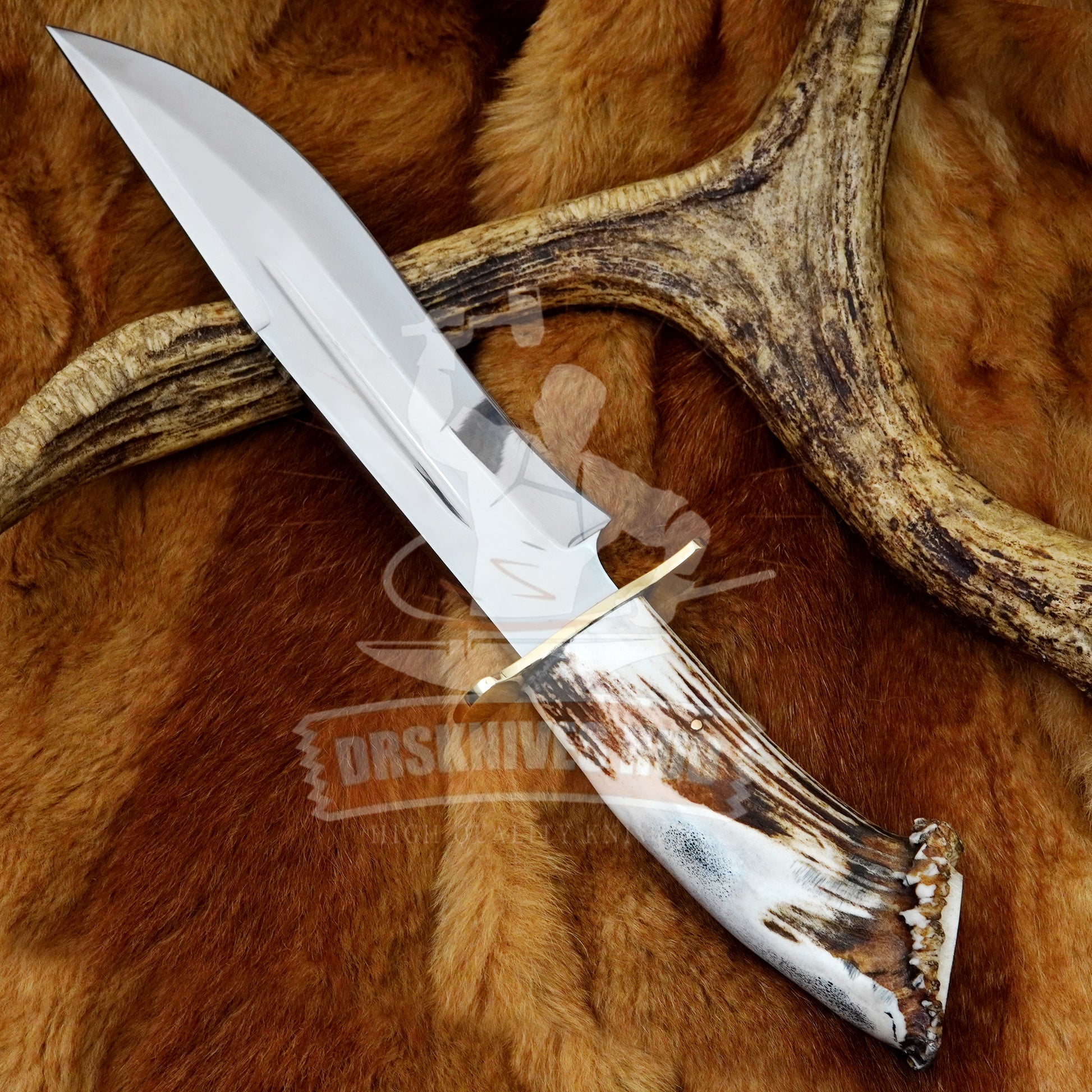D2 Steel Handmade Mirro polished Hunting Bowie knife With Cover | DRSKNIVES HUB