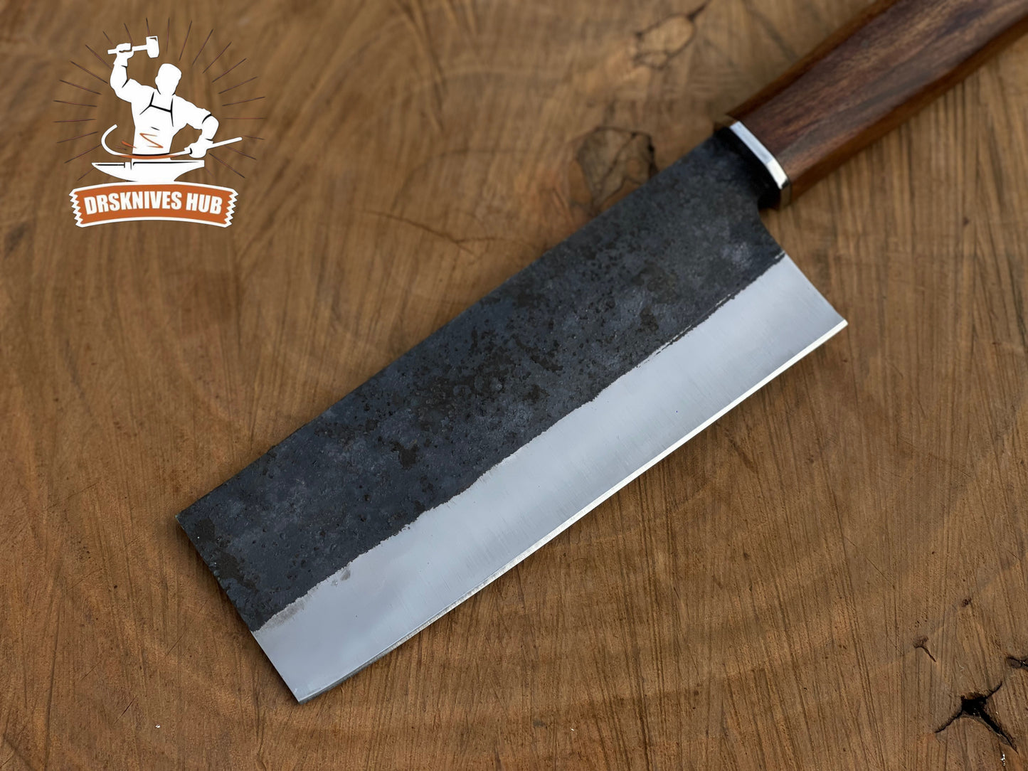 Hand-Forged Carbon Steel  Chef's Cleaver BBQ Knife | DRSKNIVES HUB