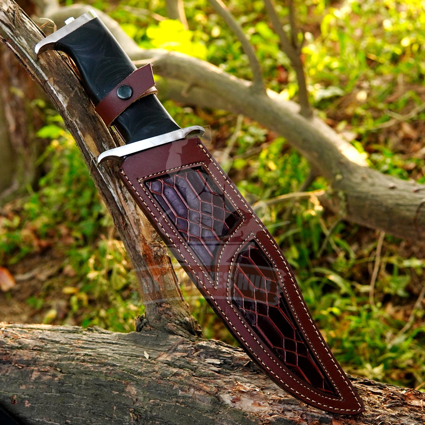 Handcrafted D2 Steel Blade Rambo Knife and  Leather Sheath Bowie Knife | DRSKNIVES HUB