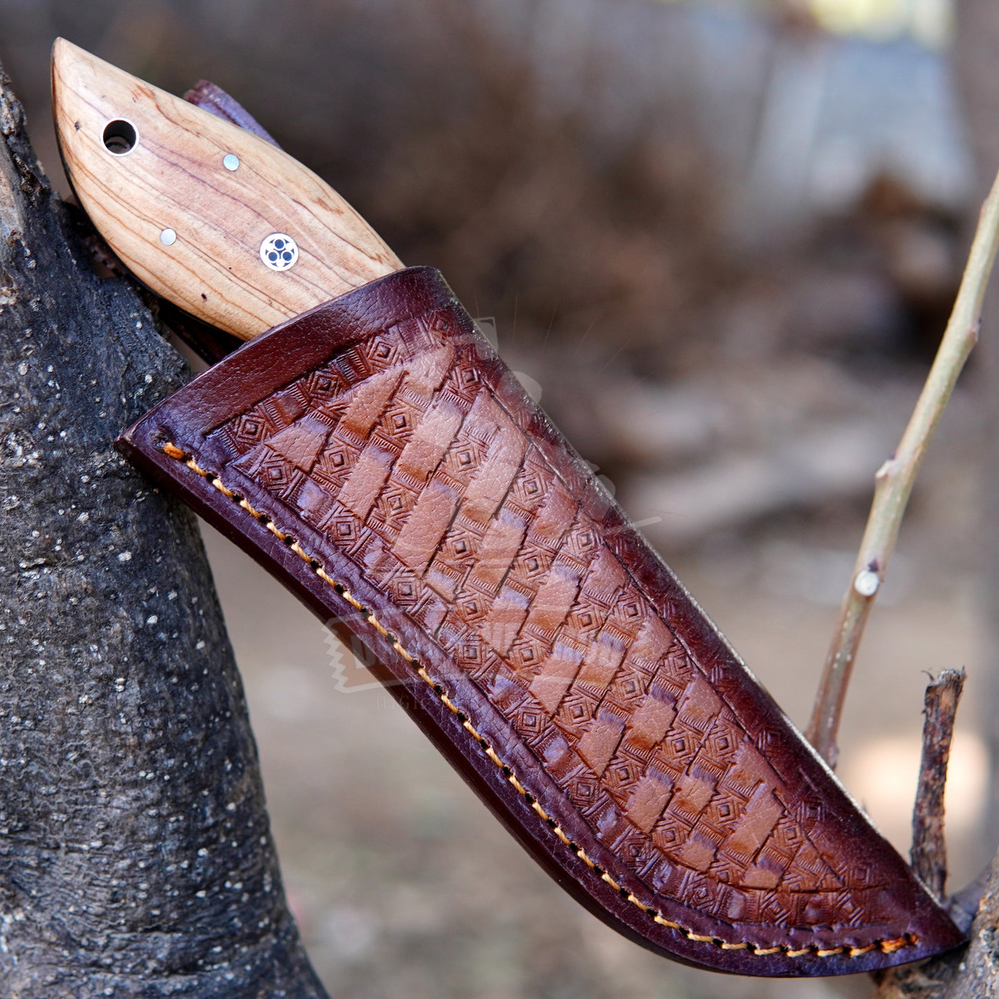Damascus Skinner Knife – Handmade Hunting Knife | DRSKNIVES HUB