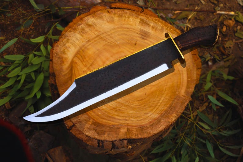 Custom Handmade Carbon Steel Blade Ramb Knife,Big Bowie Knife Antler Handle || Drs Knives Hub