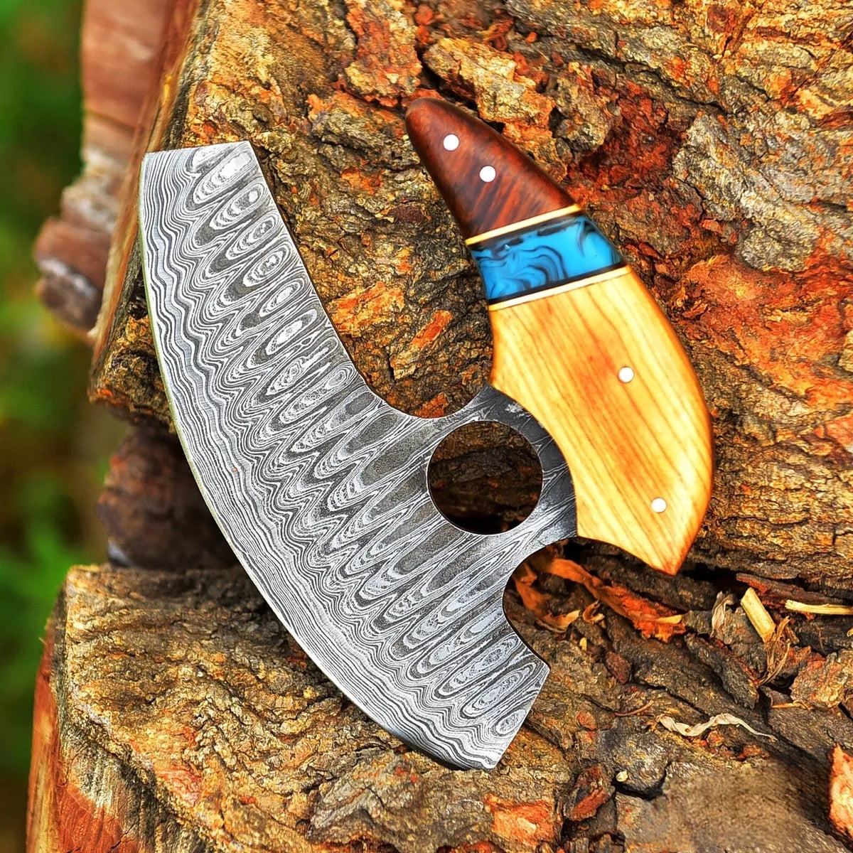 HUNTING KNIFE CAMPING KNIFE TACTICAL HANDMADE ULLU KNIFE WITH LEATHER SHEATH COVER