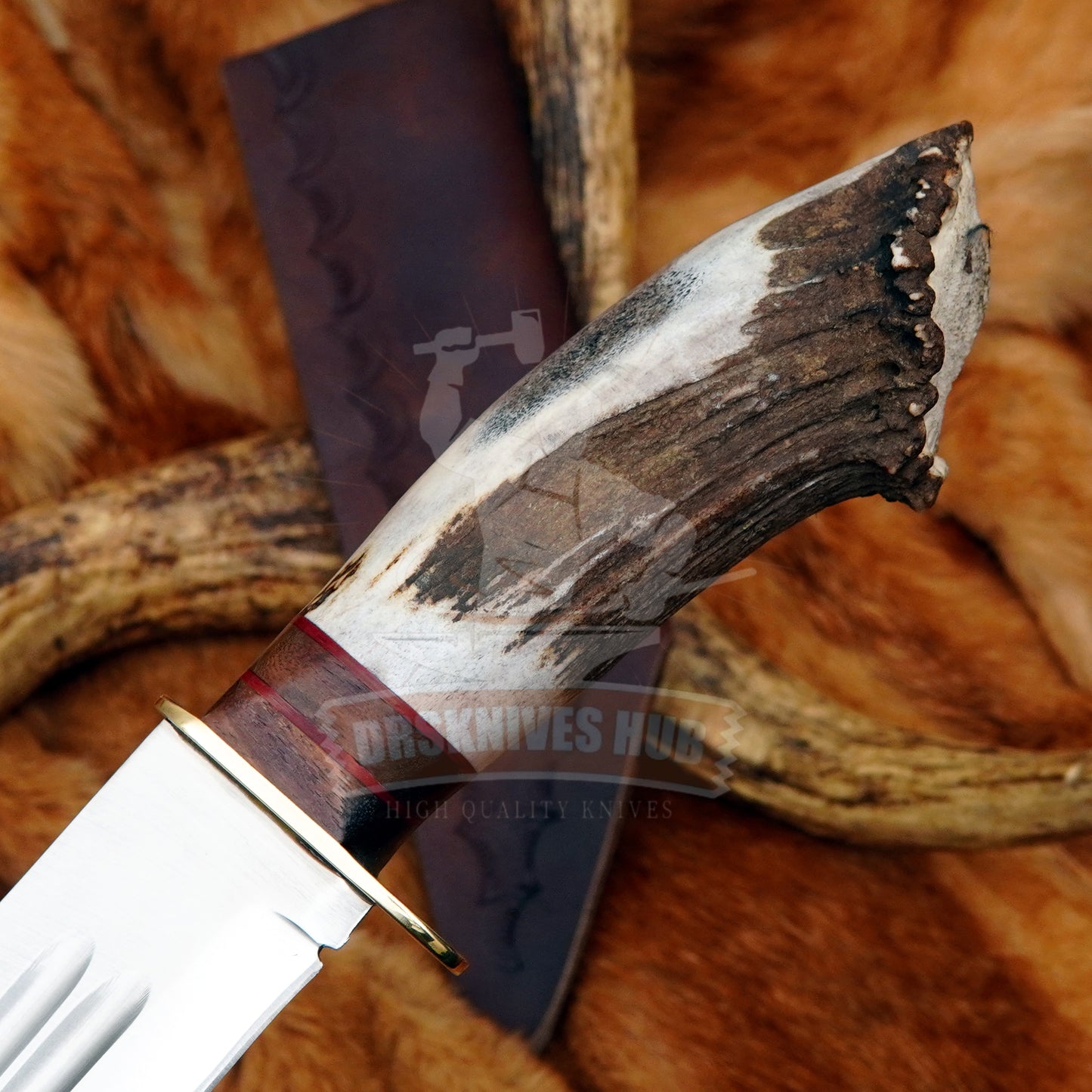 Viking Seax Knife 14" – D2 Steel Antler Handle | DRSKNIVES HUB