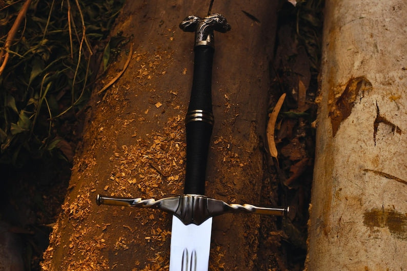 Witcher Sword Handmade Stainless Steel Blade Sword With Leather Sheath Cover