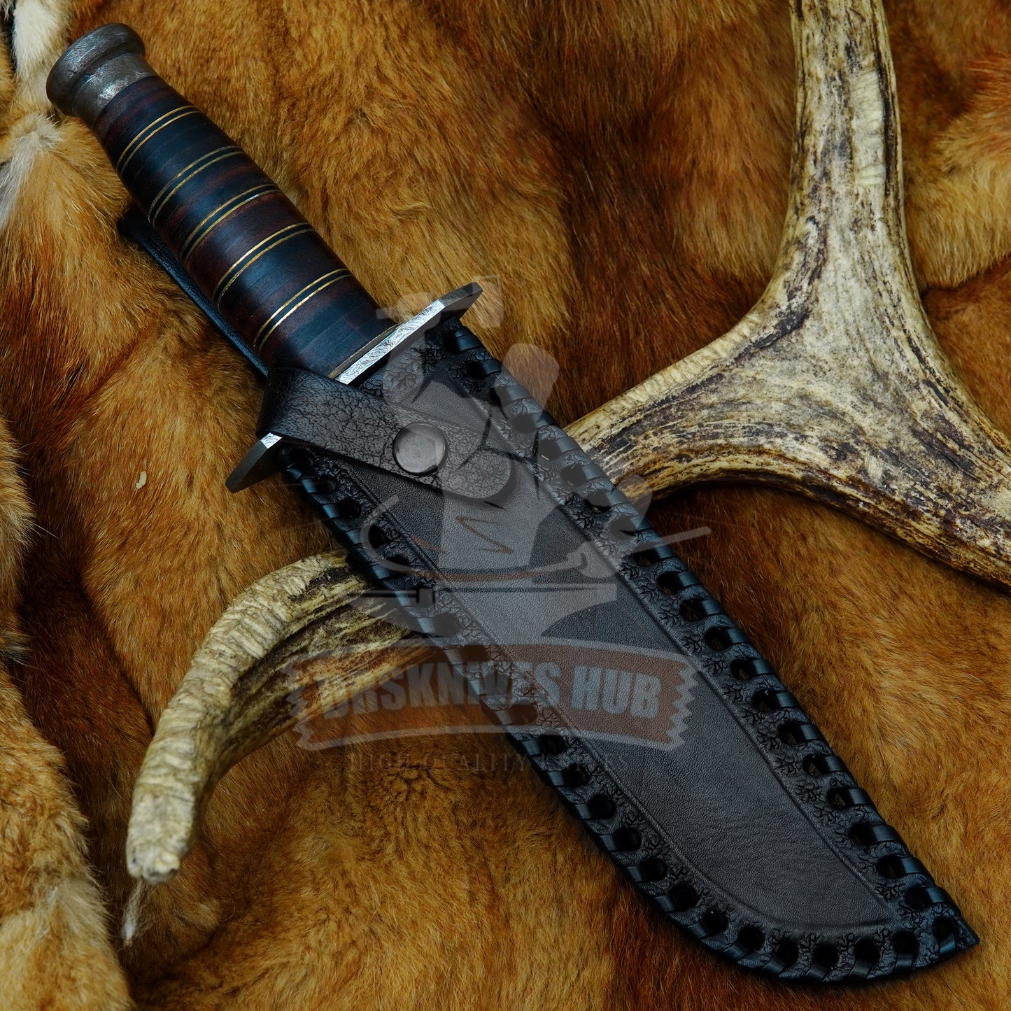 Handmade Damascus Steel Bowie Knife