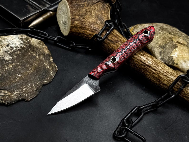 Pair of 3 Handmade Skinner Knife with Wooden Handle