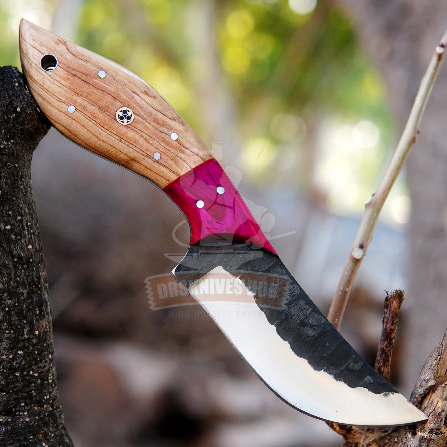 Damascus Skinner Knife – Handmade Hunting Knife | DRSKNIVES HUB