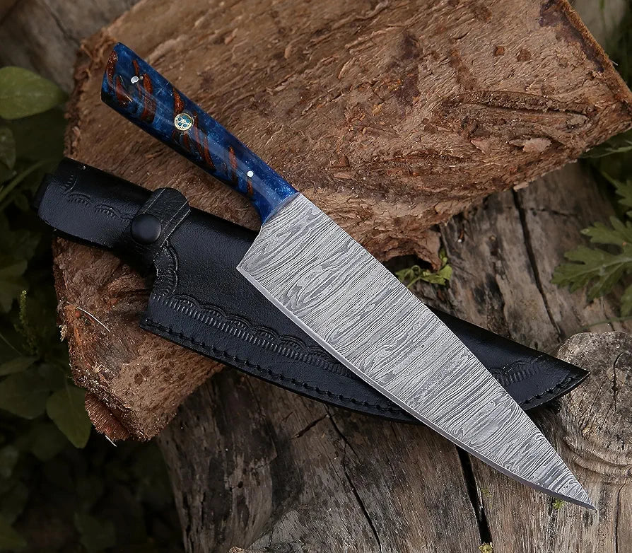 Damascus Kitchen Knife – Professional Hand Forged HRC58-60 | DRSKNIVES HUB