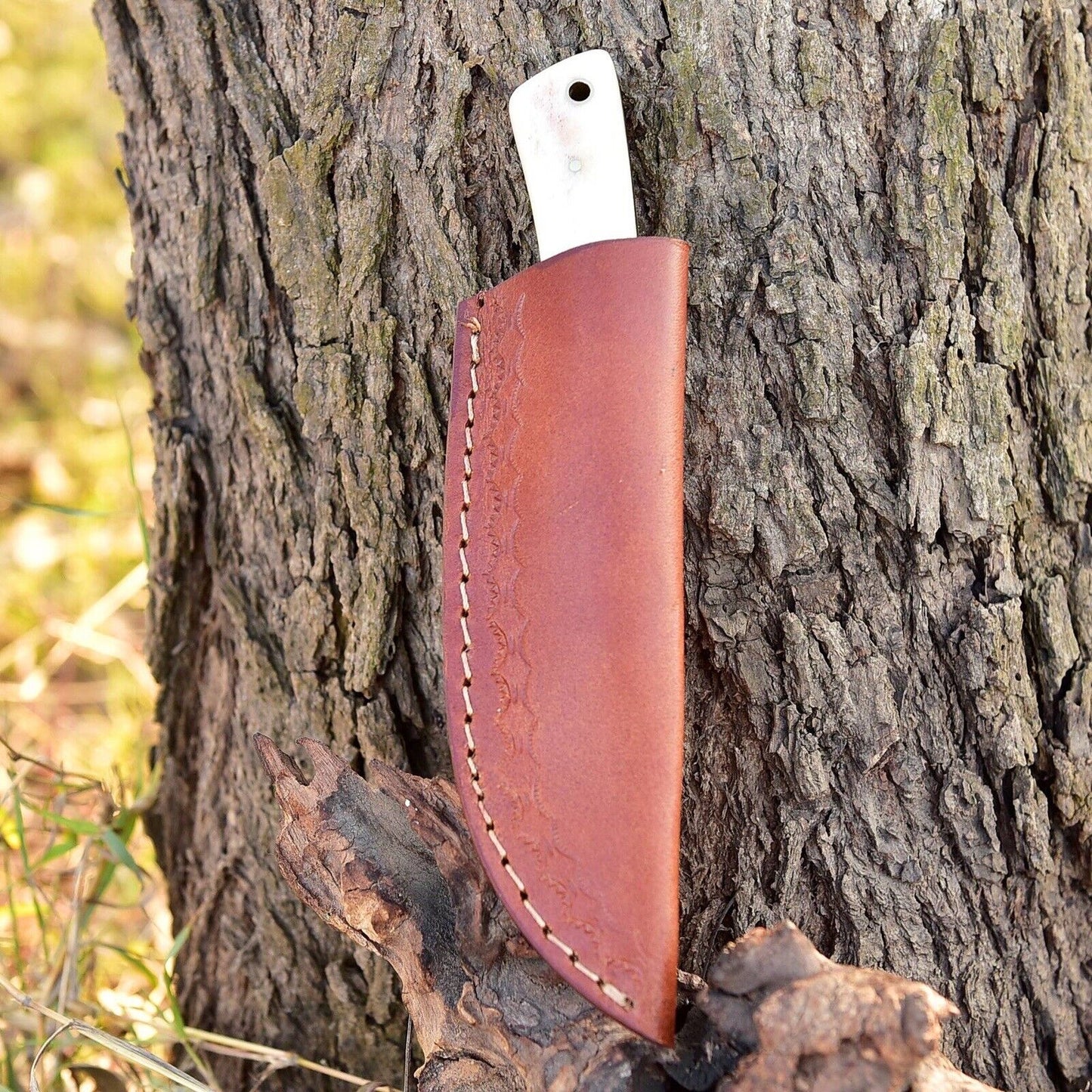 Outdoor Skinning Fixed Blade Knife Camel Bone Handle