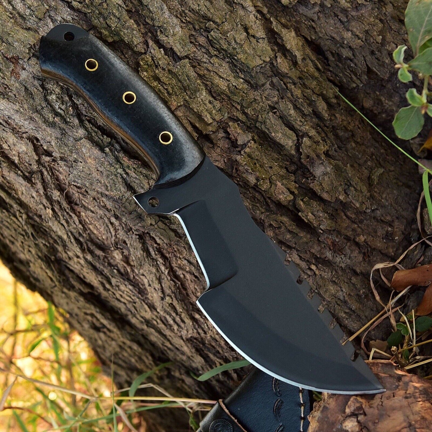 Full Tang D2 Steel Tracker Skinning Hunting Knife Military Survival