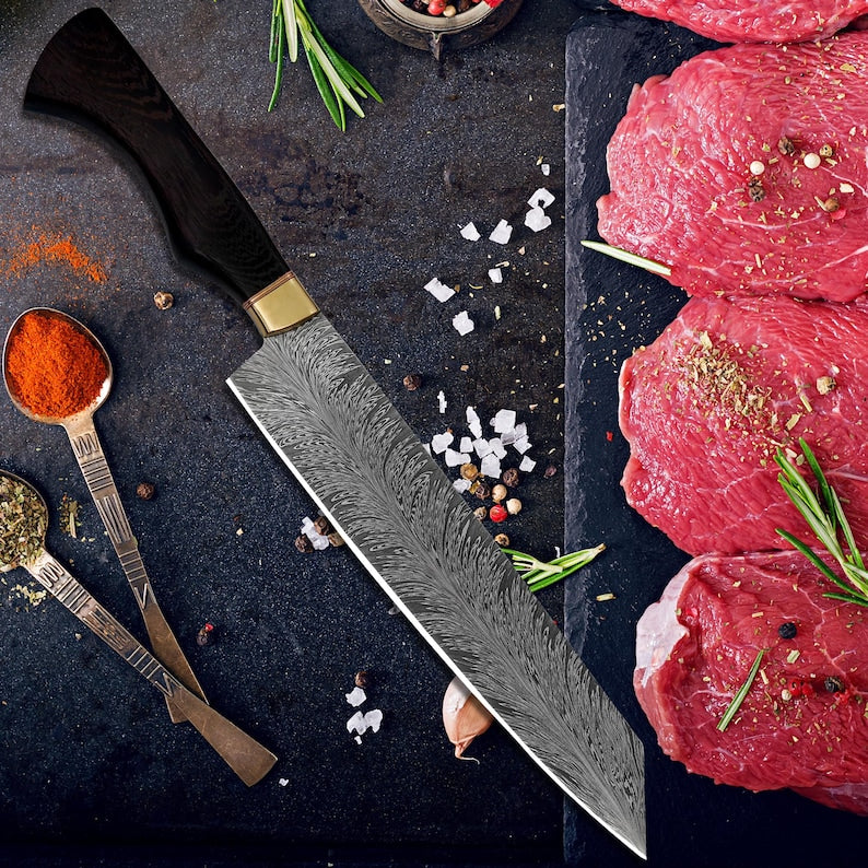 Personalized Handmade Damascus Steel Professional Chef Knife 