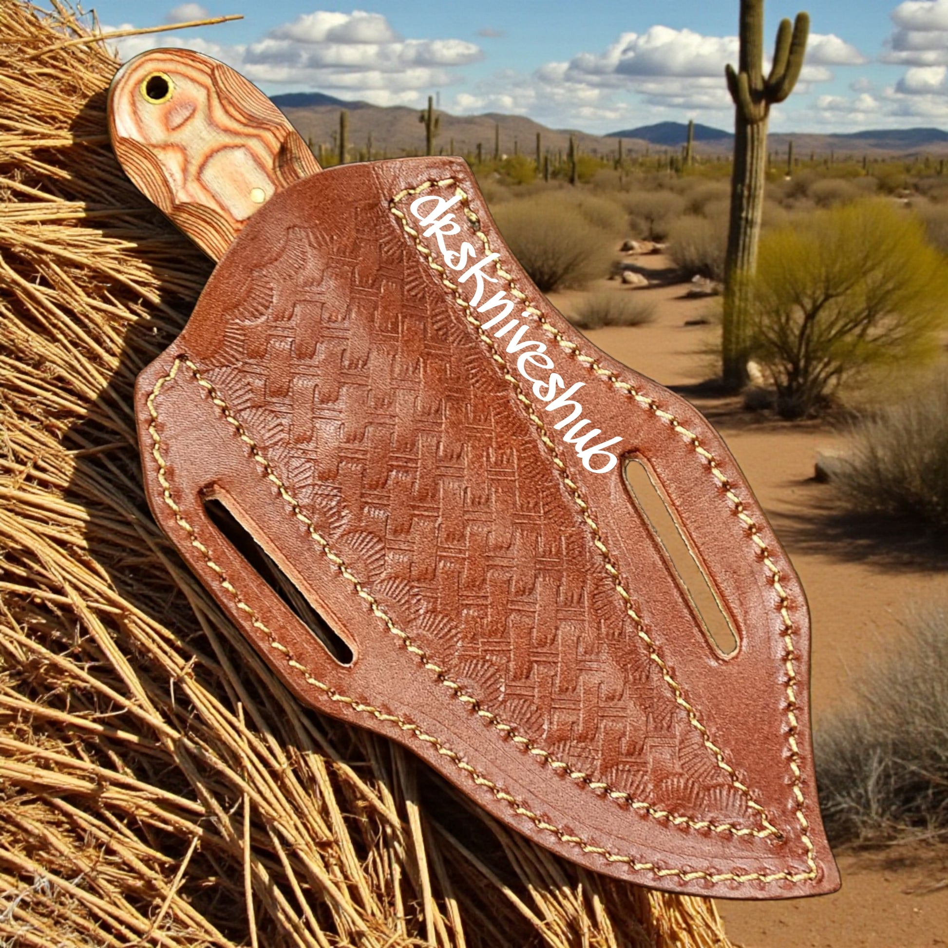 Personalized Skinning Knife for Rancher With Leather Sheath DRS KNIVES HUB 