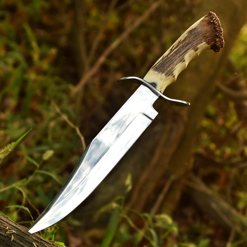 Handmade D2 Steel Blade Hunting Bowie Knife Outdoor  Camping knife