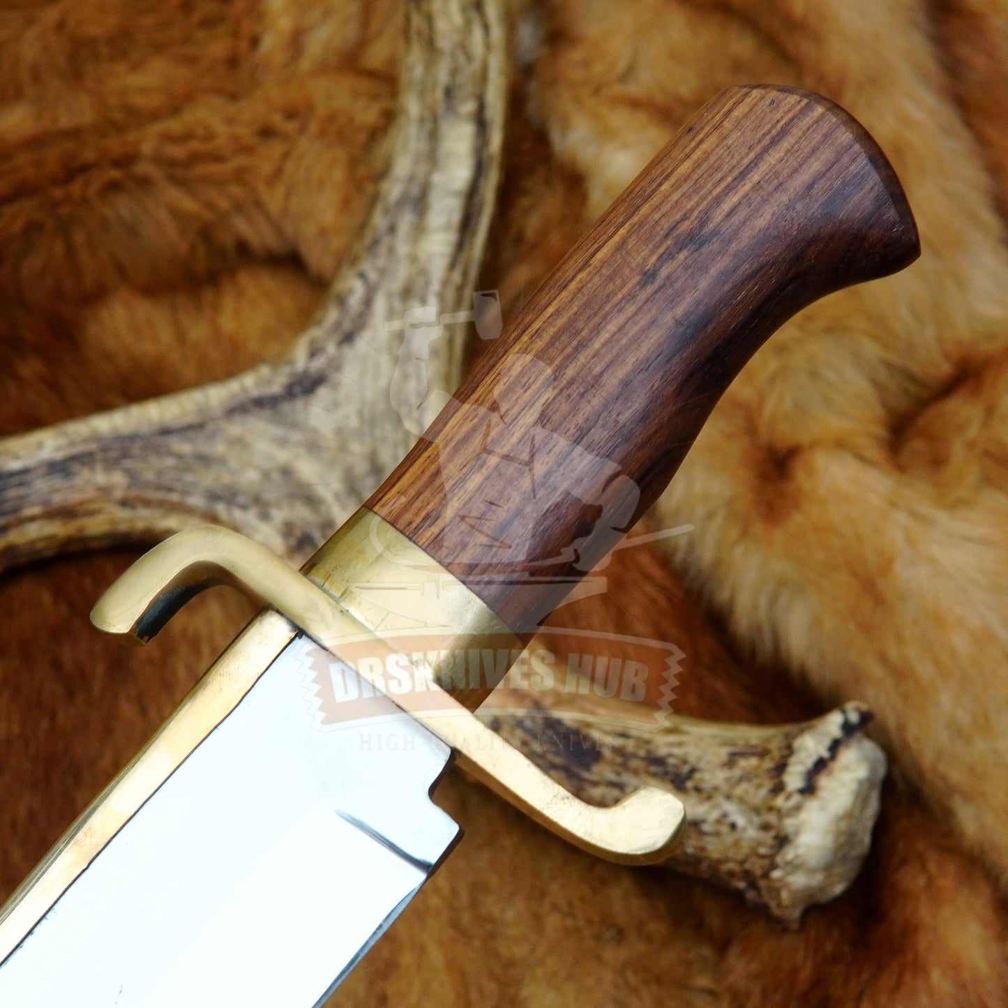 Handmade J2 Steel Bowie Knife Wood Handle With Leather Sheath Gift for her, Gift For him