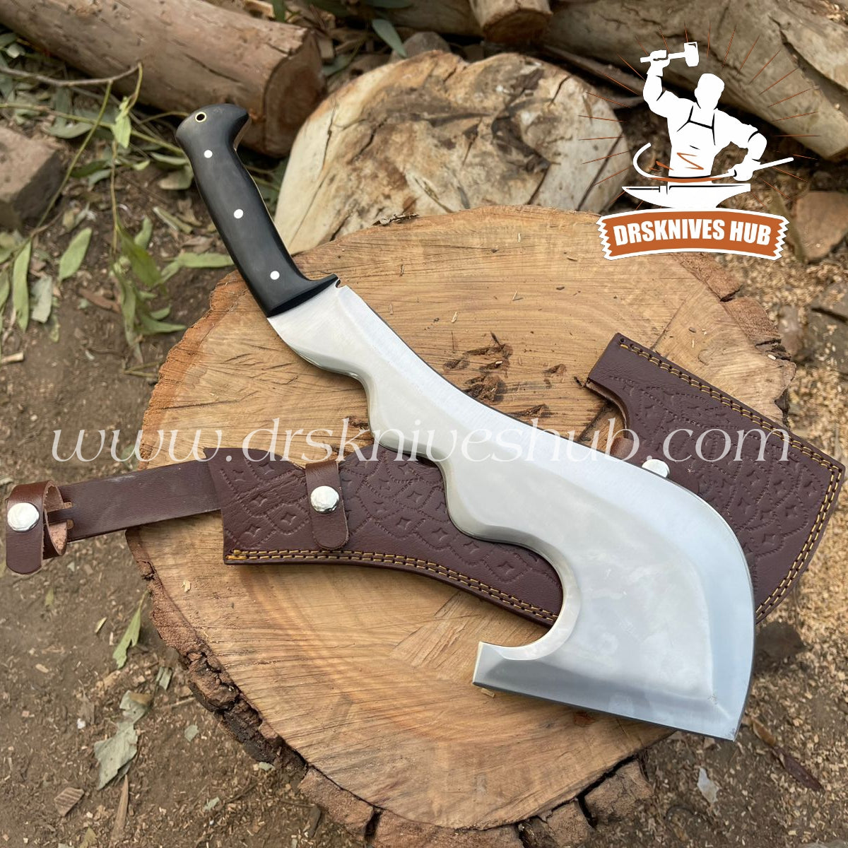 J2 Steel Blade Handmade Outdoor Camping knife, All Side Sharp Blade